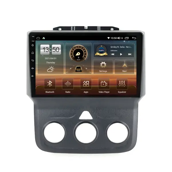 Navigatie dedicata cu Android Dodge RAM 2013 - 2018, clima manuala, 8GB RAM, Radio GPS Dual Zone, Display HD QLED 9" Touchscreen, Internet Wi-Fi si slot SIM 4G, Bluetooth, MirrorLink, USB