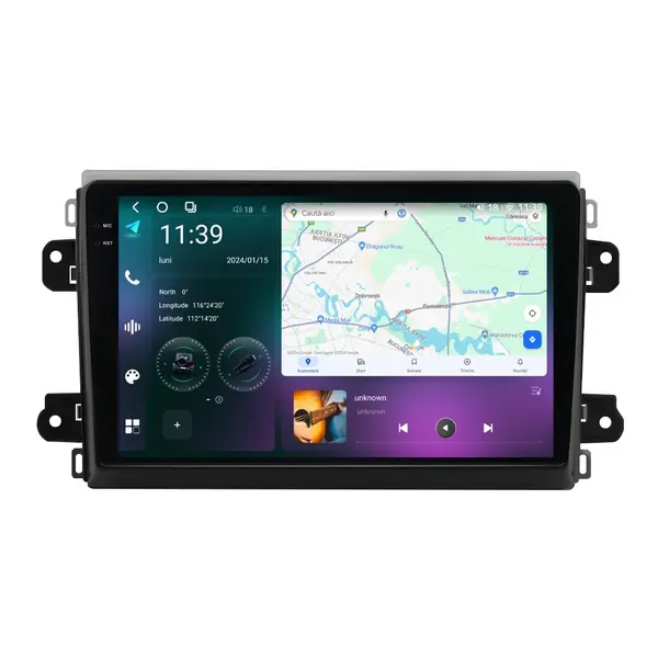 Navigatie dedicata cu Android Fiat Ducato dupa 2022, 12GB RAM, Radio GPS Dual Zone, Display 2K QLED 9.5" Touchscreen, Internet Wi-Fi si slot SIM 4G, Bluetooth, MirrorLink, USB