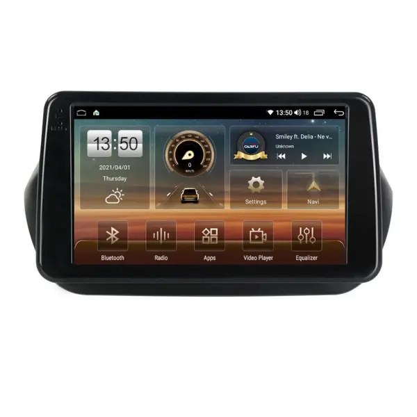 Navigatie dedicata cu Android Fiat Fiorino 2007 - 2021, 8GB RAM, Radio GPS Dual Zone, Display HD QLED 9" Touchscreen, Internet Wi-Fi si slot SIM 4G, Bluetooth, MirrorLink, USB
