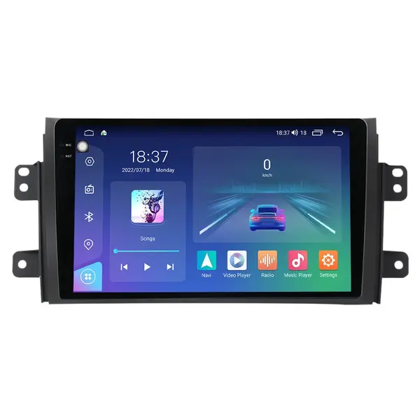 Navigatie dedicata cu Android Fiat Sedici 2006 - 2015, 8GB RAM, Radio GPS Dual Zone, Display 2K QLED 9.5" Touchscreen, Internet Wi-Fi si slot SIM 4G, Bluetooth, MirrorLink, USB