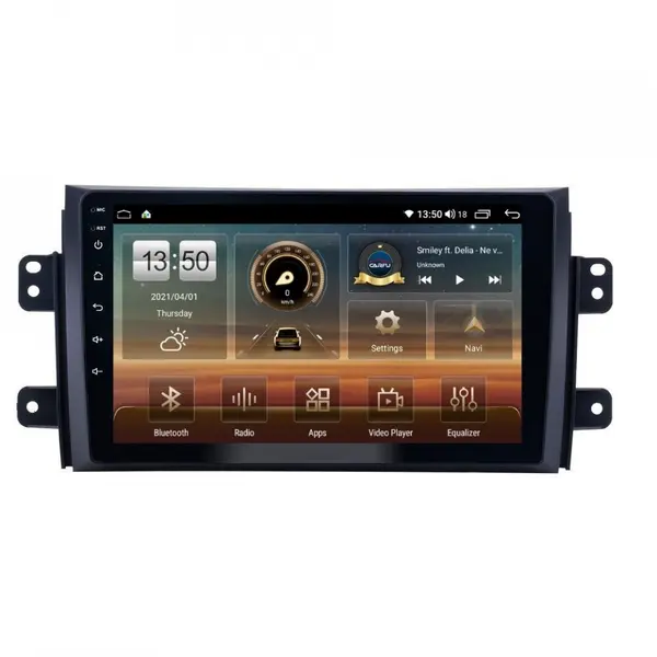 Navigatie dedicata cu Android Fiat Sedici 2006 - 2015, 8GB RAM, Radio GPS Dual Zone, Display HD QLED 9" Touchscreen, Internet Wi-Fi si slot SIM 4G, Bluetooth, MirrorLink, USB