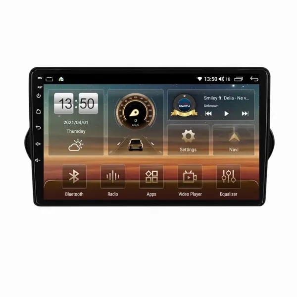 Navigatie dedicata cu Android Fiat Tipo dupa 2015, 4GB RAM, Radio GPS Dual Zone, Display HD QLED 9" Touchscreen, Internet Wi-Fi si slot SIM 4G, Bluetooth, MirrorLink, USB
