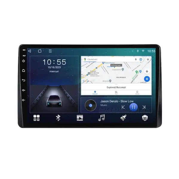 Navigatie dedicata cu Android Ford B-Max 2012 - 2018 fara ecran din fabrica, 2GB RAM, Radio GPS Dual Zone, Display HD QLED 9" Touchscreen, Internet Wi-Fi si slot SIM 4G, Bluetooth, MirrorLink, USB