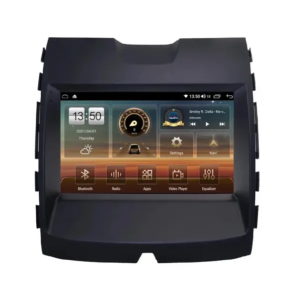 Navigatie dedicata cu Android Ford Edge 2016 - 2021 cu navigatie originala, 4GB RAM, Radio GPS Dual Zone, Display HD QLED 9" Touchscreen, Internet Wi-Fi si slot SIM 4G, Bluetooth, MirrorLink, USB