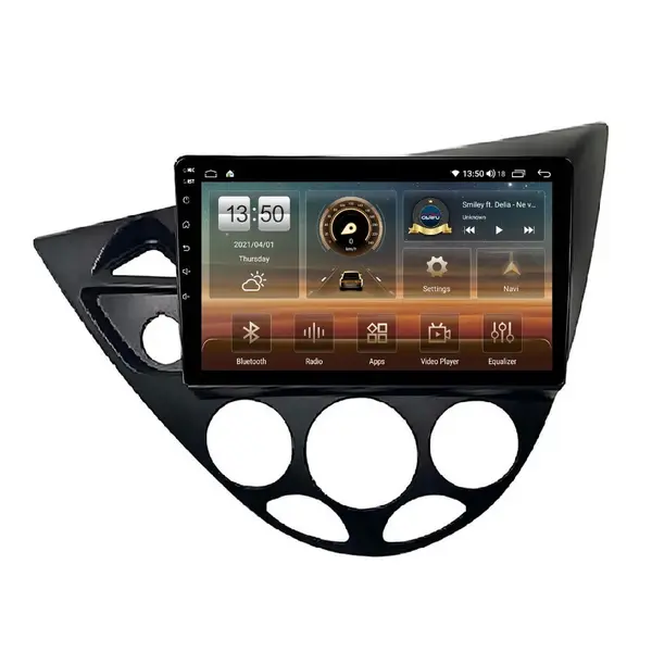 Navigatie dedicata cu Android Ford Focus I 1998 - 2005, 8GB RAM, Radio GPS Dual Zone, Display HD QLED 9" Touchscreen, Internet Wi-Fi si slot SIM 4G, Bluetooth, MirrorLink, USB