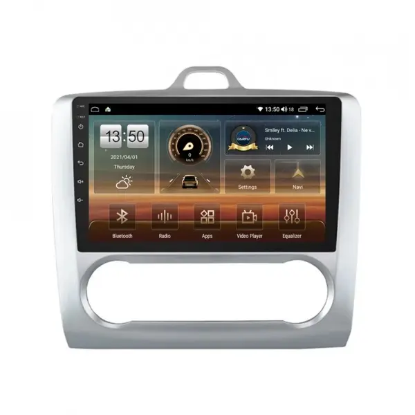 Navigatie dedicata cu Android Ford Focus II 2004 - 2011, clima automata, 8GB RAM, Radio GPS Dual Zone, Display HD QLED 9" Touchscreen, Internet Wi-Fi si slot SIM 4G, Bluetooth, MirrorLink, USB