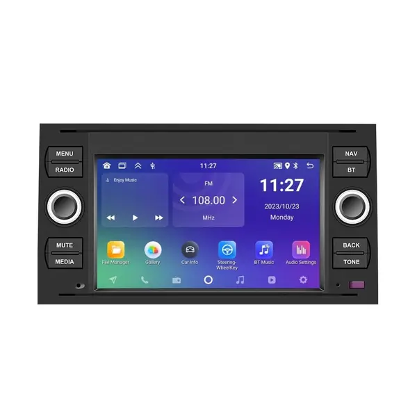 Navigatie dedicata cu Android Ford Fusion 2005 - 2012, negru, 2GB RAM, Radio GPS Dual Zone, Display HD IPS 7" Touchscreen, Internet Wi-Fi, Bluetooth, MirrorLink, USB