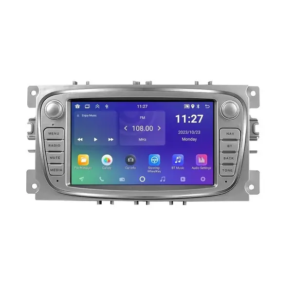 Navigatie dedicata cu Android Ford Galaxy 2008 - 2015, gri, 2GB RAM, Radio GPS Dual Zone, Display HD 7" Touchscreen, Internet Wi-Fi, Bluetooth, MirrorLink, USB