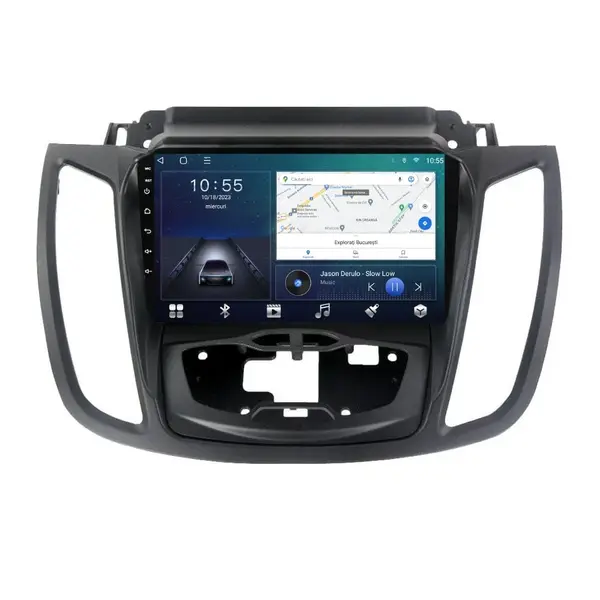 Navigatie dedicata cu Android Ford Kuga II 2012 - 2019 cu navigatie originala, 2GB RAM, Radio GPS Dual Zone, Display HD QLED 9" Touchscreen, Internet Wi-Fi si slot SIM 4G, Bluetooth, MirrorLink, USB