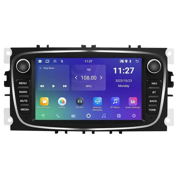 Navigatie dedicata cu Android Ford Mondeo IV 2007 - 2014, negru, 2GB RAM, Radio GPS Dual Zone, Display HD 7" Touchscreen, Internet Wi-Fi, Bluetooth, MirrorLink, USB
