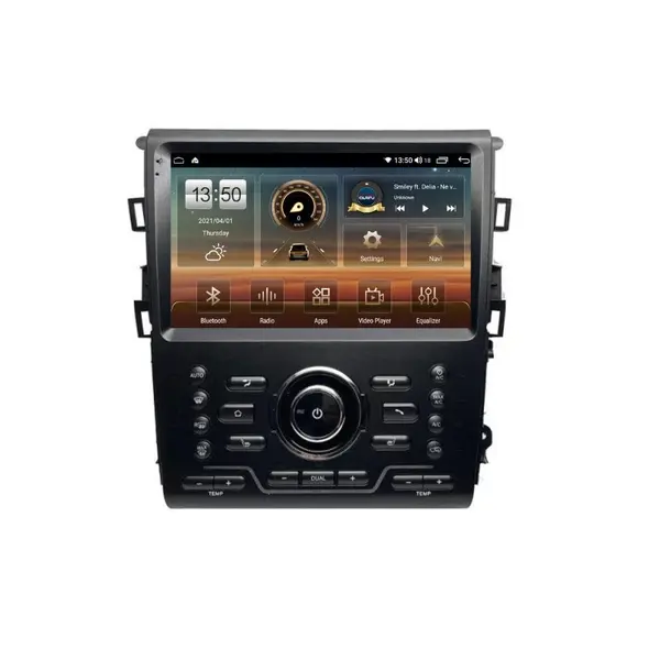 Navigatie dedicata cu Android Ford Mondeo V dupa 2014 cu navigatie originala, 4GB RAM, Radio GPS Dual Zone, Display HD QLED 9" Touchscreen, Internet Wi-Fi si slot SIM 4G, Bluetooth, MirrorLink, USB