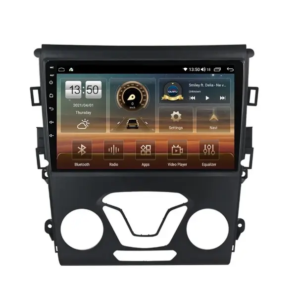 Navigatie dedicata cu Android Ford Mondeo V dupa 2014 fara navigatie originala, 4GB RAM, Radio GPS Dual Zone, Display HD QLED 9" Touchscreen, Internet Wi-Fi si slot SIM 4G, Bluetooth, MirrorLink, USB