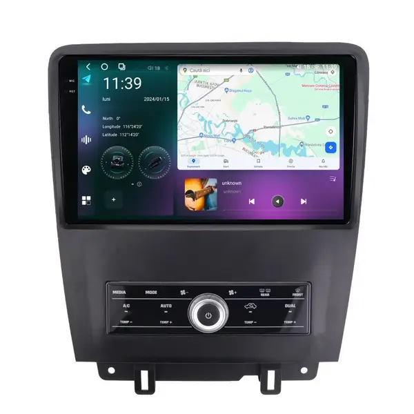Navigatie dedicata cu Android Ford Mustang 2009 - 2014, 12GB RAM, Radio GPS Dual Zone, Display 2K QLED 10.36" Touchscreen, Internet Wi-Fi si slot SIM 4G, Bluetooth, MirrorLink, USB