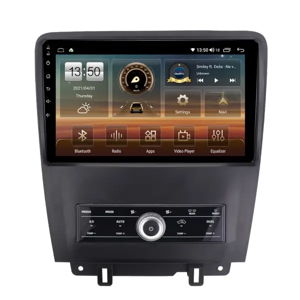 Navigatie dedicata cu Android Ford Mustang 2009 - 2014, 4GB RAM, Radio GPS Dual Zone, Display HD QLED 10" Touchscreen, Internet Wi-Fi si slot SIM 4G, Bluetooth, MirrorLink, USB