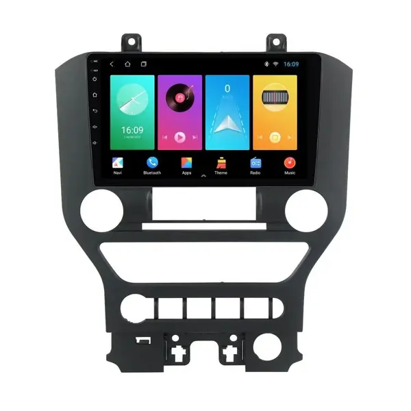 Navigatie dedicata cu Android Ford Mustang 2014 - 2021 cu navigatie originala, 1GB RAM, Radio GPS Dual Zone, Display HD IPS 9" Touchscreen, Internet Wi-Fi, Bluetooth, MirrorLink, USB