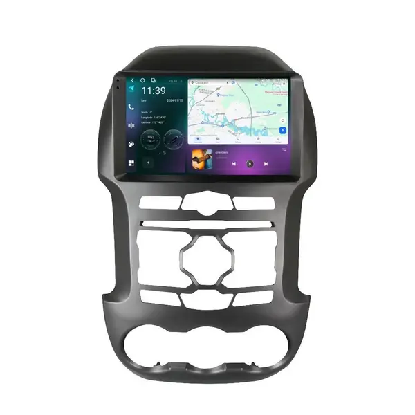Navigatie dedicata cu Android Ford Ranger 2011 - 2015, 12GB RAM, Radio GPS Dual Zone, Display 2K QLED 9.5" Touchscreen, Internet Wi-Fi si slot SIM 4G, Bluetooth, MirrorLink, USB