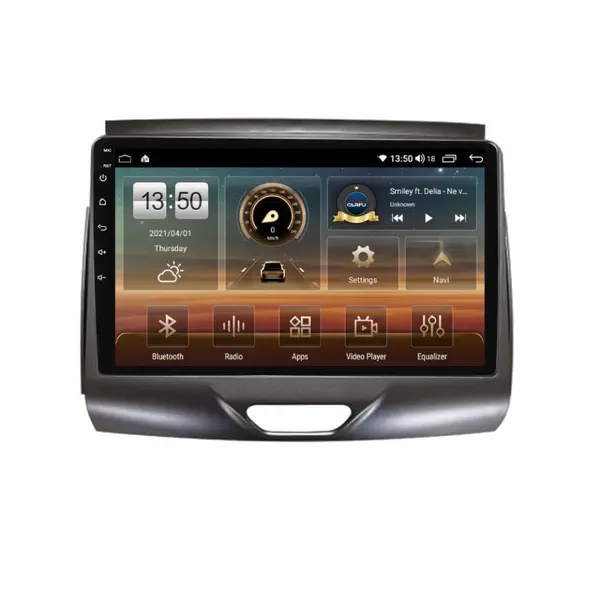 Navigatie dedicata cu Android Ford Ranger dupa 2015 cu navigatie originala, 6GB RAM, Radio GPS Dual Zone, Display HD QLED 9" Touchscreen, Internet Wi-Fi si slot SIM 4G, Bluetooth, MirrorLink, USB