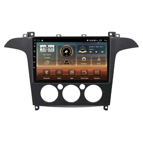 Navigatie dedicata cu Android Ford S-Max I / Galaxy II 2006 - 2015, clima manuala, 6GB RAM, Radio GPS Dual Zone, Display HD QLED 9" Touchscreen, Internet Wi-Fi si slot SIM 4G, Bluetooth, MirrorLink, USB