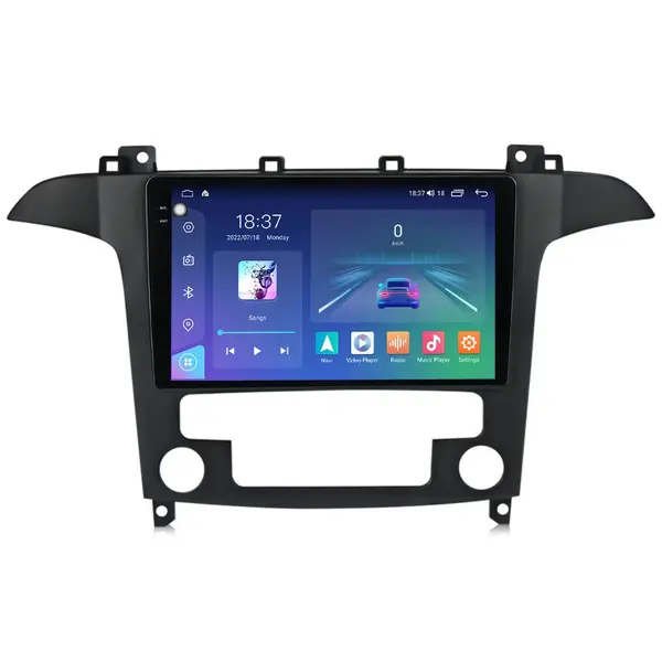 Navigatie dedicata cu Android Ford S-Max I / Galaxy II 2006 - 2015, clima automata, 8GB RAM, Radio GPS Dual Zone, Display 2K QLED 9.5" Touchscreen, Internet Wi-Fi si slot SIM 4G, Bluetooth, MirrorLink, USB