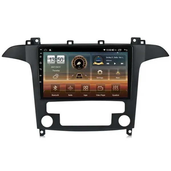 Navigatie dedicata cu Android Ford S-Max I / Galaxy II 2006 - 2015, clima automata, 4GB RAM, Radio GPS Dual Zone, Display HD QLED 9" Touchscreen, Internet Wi-Fi si slot SIM 4G, Bluetooth, MirrorLink, USB
