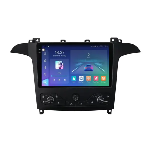 Navigatie dedicata cu Android Ford S-Max I / Galaxy II 2006 - 2015 cu navigatie originala, 8GB RAM, Radio GPS Dual Zone, Display 2K QLED 9.5" Touchscreen, Internet Wi-Fi si slot SIM 4G, Bluetooth, MirrorLink, USB