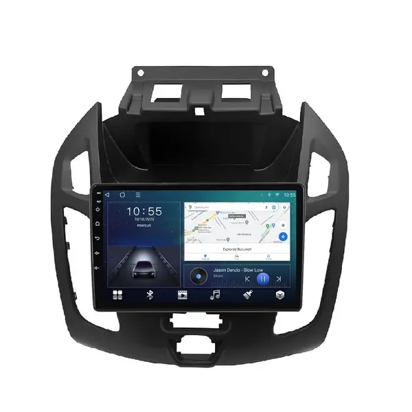 Navigatie dedicata cu Android Ford Transit / Tourneo Connect 2013 - 2018, 2GB RAM, Radio GPS Dual Zone, Display HD QLED 9" Touchscreen, Internet Wi-Fi si slot SIM 4G, Bluetooth, MirrorLink, USB