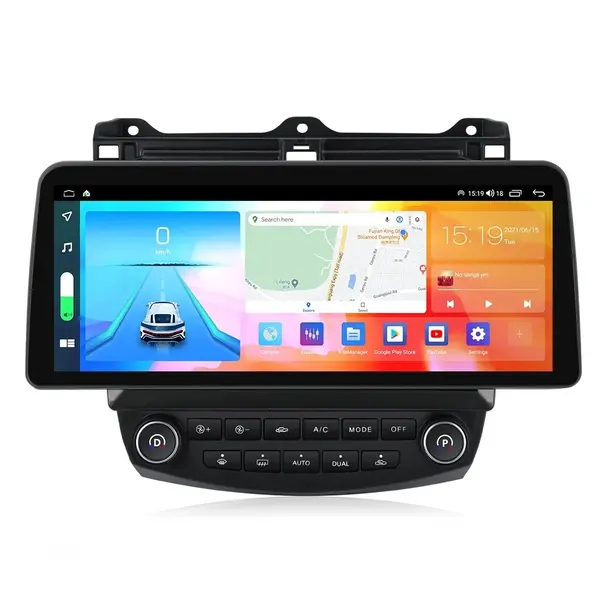 Navigatie dedicata cu Android Honda Accord VII 2003 - 2008 benzina, 4GB RAM, Radio GPS Dual Zone, Display QLED 12.3" Touchscreen, Internet Wi-Fi si slot SIM 4G, Bluetooth, MirrorLink, USB