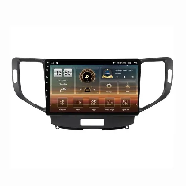 Navigatie dedicata cu Android Honda Accord VIII 2008 - 2012, 4GB RAM, Radio GPS Dual Zone, Display HD QLED 9" Touchscreen, Internet Wi-Fi si slot SIM 4G, Bluetooth, MirrorLink, USB
