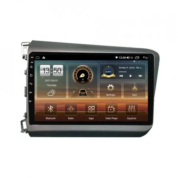 Navigatie dedicata cu Android Honda Civic IX Sedan 2011 - 2015, 6GB RAM, Radio GPS Dual Zone, Display HD QLED 9" Touchscreen, Internet Wi-Fi si slot SIM 4G, Bluetooth, MirrorLink, USB