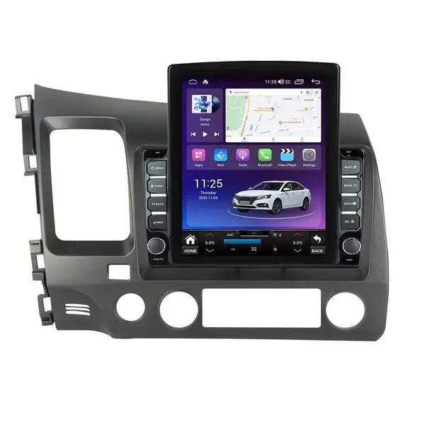 Navigatie dedicata cu Android Honda Civic VIII Sedan 2006 - 2011, 8GB RAM, Radio GPS Dual Zone, Touchscreen IPS 9.7" HD tip Tesla, Internet Wi-Fi si slot SIM 4G, Bluetooth, MirrorLink, USB