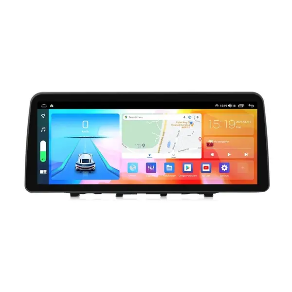 Navigatie dedicata cu Android Honda Civic X 2015 - 2021, 8GB RAM, Radio GPS Dual Zone, Display QLED 12.3" Touchscreen, Internet Wi-Fi si slot SIM 4G, Bluetooth, MirrorLink, USB