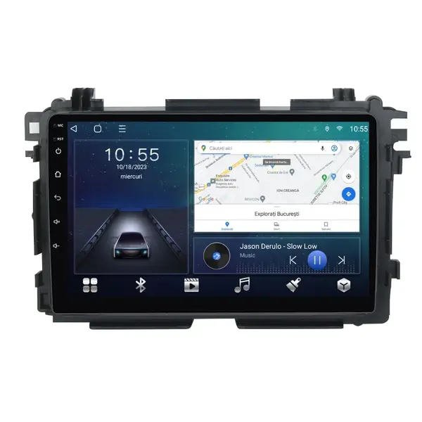 Navigatie dedicata cu Android Honda HR-V 2014 - 2021, 2GB RAM, Radio GPS Dual Zone, Display HD QLED 10" Touchscreen, Internet Wi-Fi si slot SIM 4G, Bluetooth, MirrorLink, USB