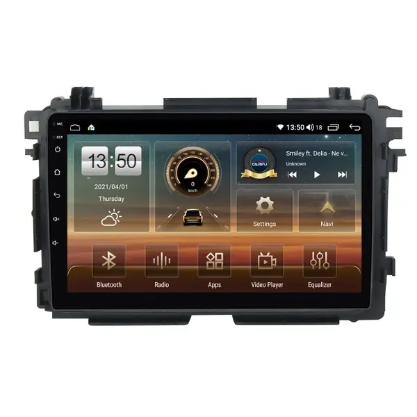 Navigatie dedicata cu Android Honda HR-V 2014 - 2021, 8GB RAM, Radio GPS Dual Zone, Display HD QLED 10" Touchscreen, Internet Wi-Fi si slot SIM 4G, Bluetooth, MirrorLink, USB