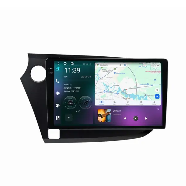 Navigatie dedicata cu Android Honda Insight 2009 - 2014 , 12GB RAM, Radio GPS Dual Zone, Display 2K QLED 9.5" Touchscreen, Internet Wi-Fi si slot SIM 4G, Bluetooth, MirrorLink, USB