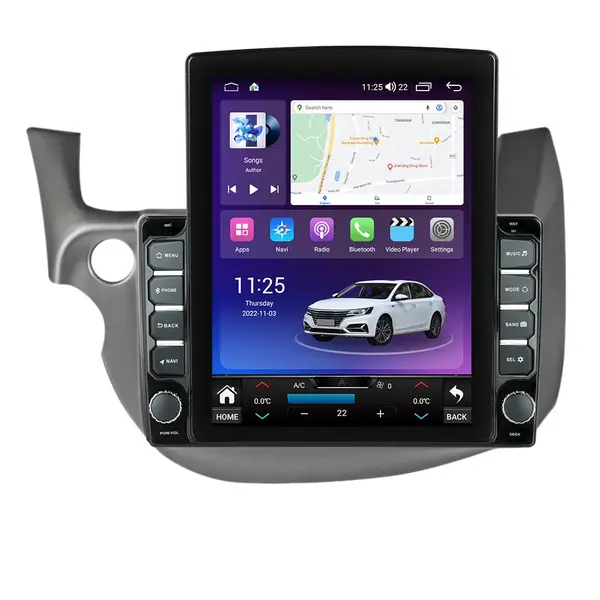 Navigatie dedicata cu Android Honda Jazz III 2007 - 2013, 4GB RAM, Radio GPS Dual Zone, Touchscreen IPS 9.7" HD tip Tesla, Internet Wi-Fi si slot SIM 4G, Bluetooth, MirrorLink, USB