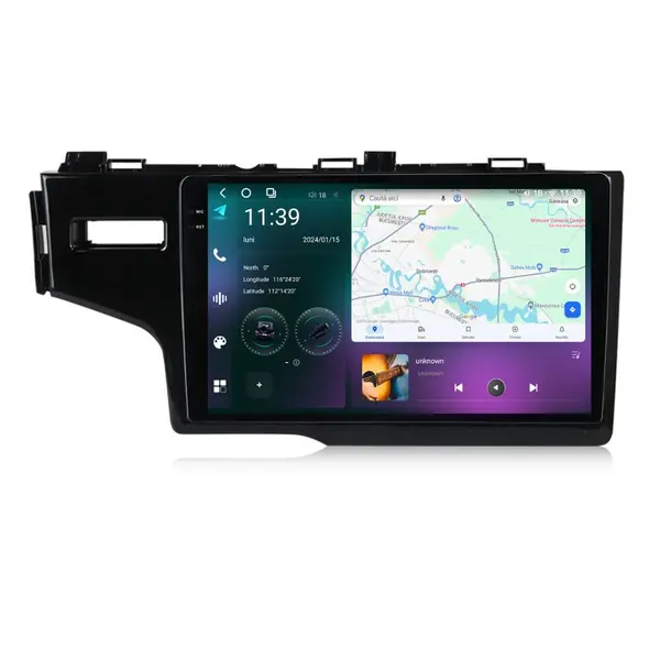 Navigatie dedicata cu Android Honda Jazz IV 2013 - 2020, 12GB RAM, Radio GPS Dual Zone, Display 2K QLED 10.36" Touchscreen, Internet Wi-Fi si slot SIM 4G, Bluetooth, MirrorLink, USB