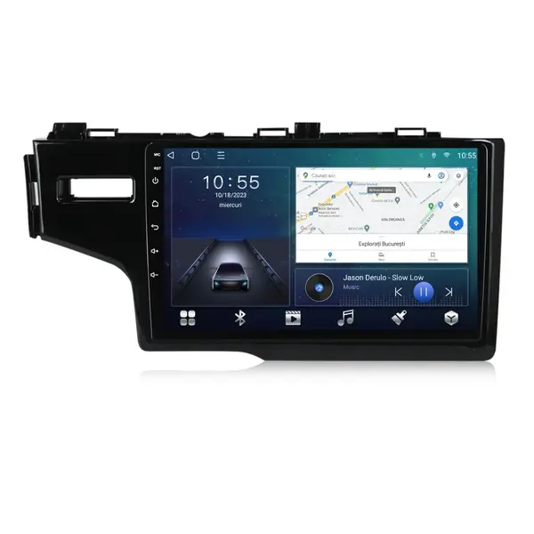 Navigatie dedicata cu Android Honda Jazz IV 2013 - 2020, 2GB RAM, Radio GPS Dual Zone, Display HD QLED 10" Touchscreen, Internet Wi-Fi si slot SIM 4G, Bluetooth, MirrorLink, USB