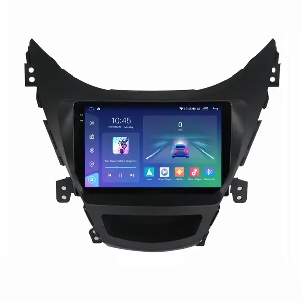 Navigatie dedicata cu Android Hyundai Elantra V 2010 - 2014, 4GB RAM, Radio GPS Dual Zone, Display 2K QLED 9.5" Touchscreen, Internet Wi-Fi si slot SIM 4G, Bluetooth, MirrorLink, USB