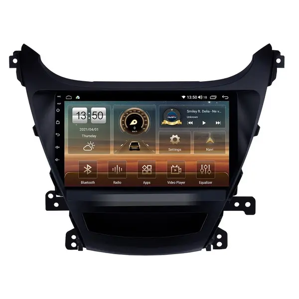 Navigatie dedicata cu Android Hyundai Elantra V 2014 - 2016, 4GB RAM, Radio GPS Dual Zone, Display HD QLED 9" Touchscreen, Internet Wi-Fi si slot SIM 4G, Bluetooth, MirrorLink, USB