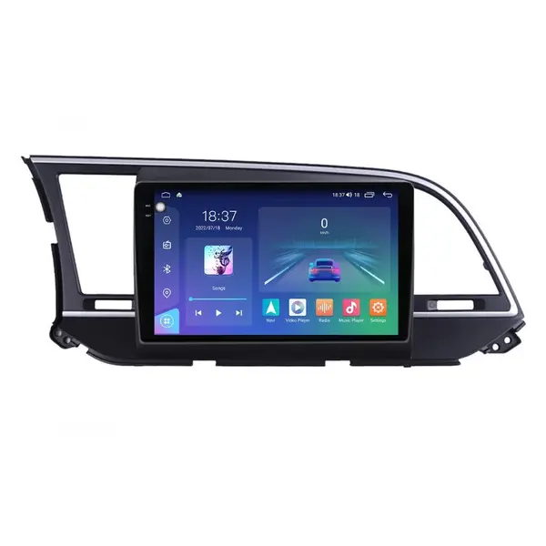 Navigatie dedicata cu Android Hyundai Elantra VI 2015 - 2018, 8GB RAM, Radio GPS Dual Zone, Display 2K QLED 9.5" Touchscreen, Internet Wi-Fi si slot SIM 4G, Bluetooth, MirrorLink, USB