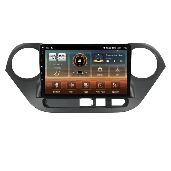 Navigatie dedicata cu Android Hyundai i10 2013 - 2019, 4GB RAM, Radio GPS Dual Zone, Display HD QLED 9" Touchscreen, Internet Wi-Fi si slot SIM 4G, Bluetooth, MirrorLink, USB