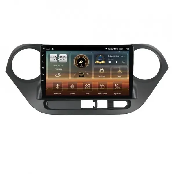 Navigatie dedicata cu Android Hyundai i10 2013 - 2019, 6GB RAM, Radio GPS Dual Zone, Display HD QLED 9" Touchscreen, Internet Wi-Fi si slot SIM 4G, Bluetooth, MirrorLink, USB