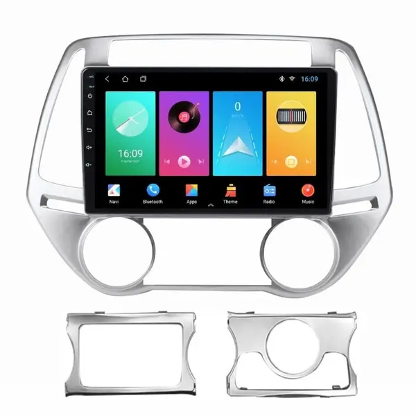 Navigatie dedicata cu Android Hyundai i20 2012 - 2014, 1GB RAM, Radio GPS Dual Zone, Display HD IPS 9" Touchscreen, Internet Wi-Fi, Bluetooth, MirrorLink, USB