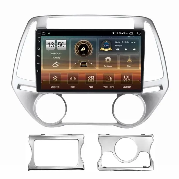 Navigatie dedicata cu Android Hyundai i20 2012 - 2014, 4GB RAM, Radio GPS Dual Zone, Display HD QLED 9" Touchscreen, Internet Wi-Fi si slot SIM 4G, Bluetooth, MirrorLink, USB