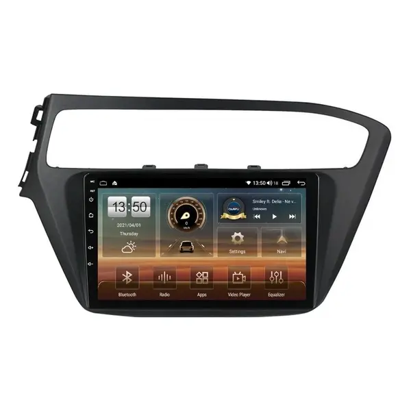 Navigatie dedicata cu Android Hyundai i20 2018 - 2020, 4GB RAM, Radio GPS Dual Zone, Display HD QLED 9" Touchscreen, Internet Wi-Fi si slot SIM 4G, Bluetooth, MirrorLink, USB