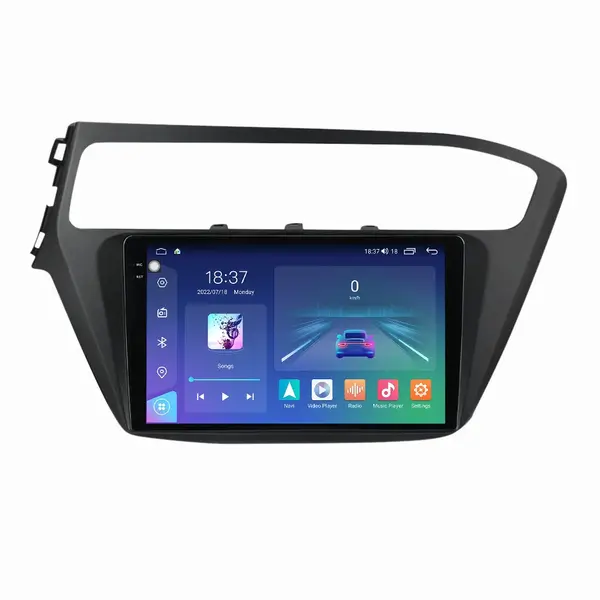Navigatie dedicata cu Android Hyundai i20 2018 - 2020, 8GB RAM, Radio GPS Dual Zone, Display 2K QLED 9.5" Touchscreen, Internet Wi-Fi si slot SIM 4G, Bluetooth, MirrorLink, USB