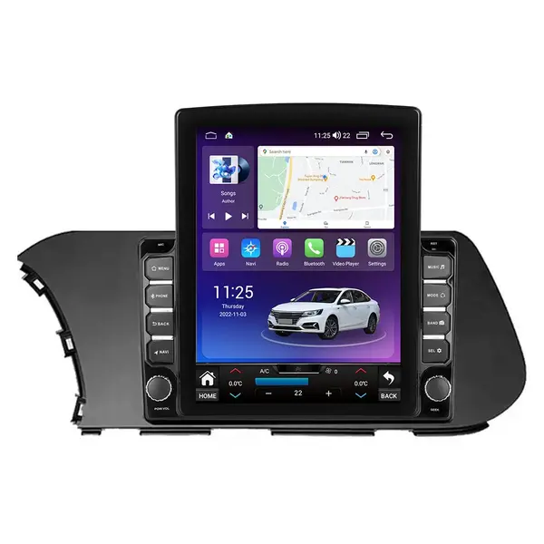 Navigatie dedicata cu Android Hyundai i20 dupa 2020, 8GB RAM, Radio GPS Dual Zone, Touchscreen IPS 9.7" HD tip Tesla, Internet Wi-Fi si slot SIM 4G, Bluetooth, MirrorLink, USB