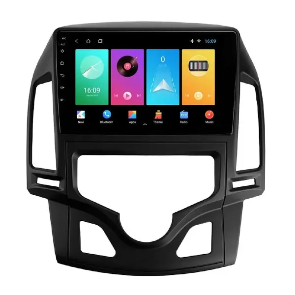 Navigatie dedicata cu Android Hyundai i30 2007 - 2012, clima automata, 1GB RAM, Radio GPS Dual Zone, Display HD IPS 9" Touchscreen, Internet Wi-Fi, Bluetooth, MirrorLink, USB