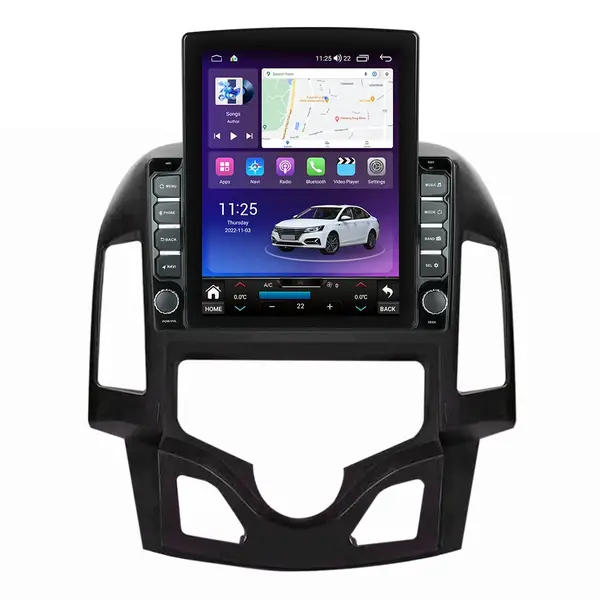 Navigatie dedicata cu Android Hyundai i30 2007 - 2012, clima automata, 8GB RAM, Radio GPS Dual Zone, Touchscreen IPS 9.7" HD tip Tesla, Internet Wi-Fi si slot SIM 4G, Bluetooth, MirrorLink, USB