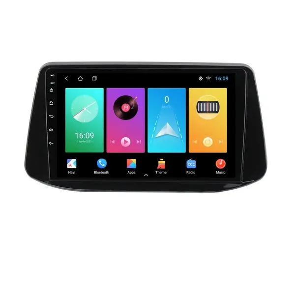 Navigatie dedicata cu Android Hyundai i30 dupa 2017, 1GB RAM, Radio GPS Dual Zone, Display HD IPS 9" Touchscreen, Internet Wi-Fi, Bluetooth, MirrorLink, USB